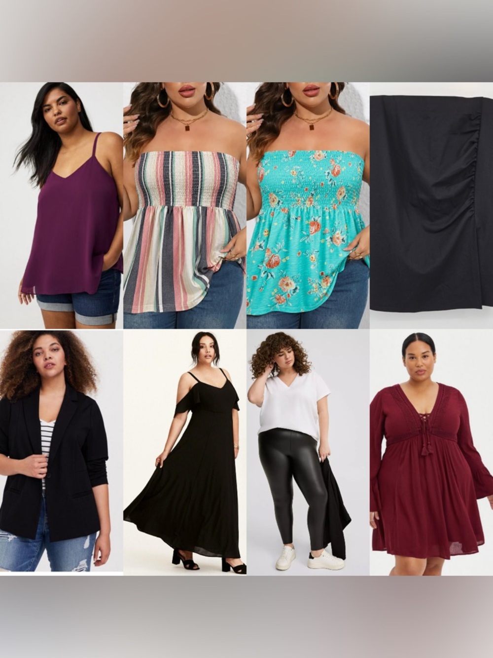 Torrid Plus Size Bundle Lot – Size 1/2 – Dresses, Tops, Blazer, Skirt & Pants